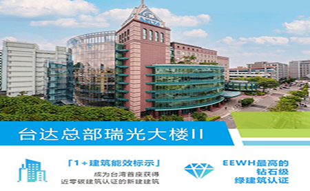 台达总部大楼加码绿色荣耀 成为台湾首座近零碳新建建筑